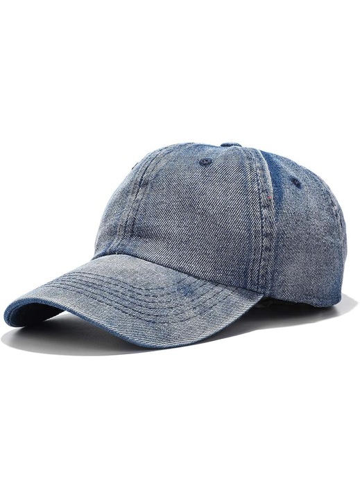 Sapca de baseball spalata, din bumbac denim uzat, palarie de tata, reglabila, polo, camioneta, stil unisex, albastru deschis