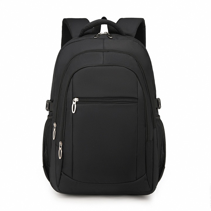 Rucsac laptop rezistent apa, compartimente multiple, negru, 48x32x18cm