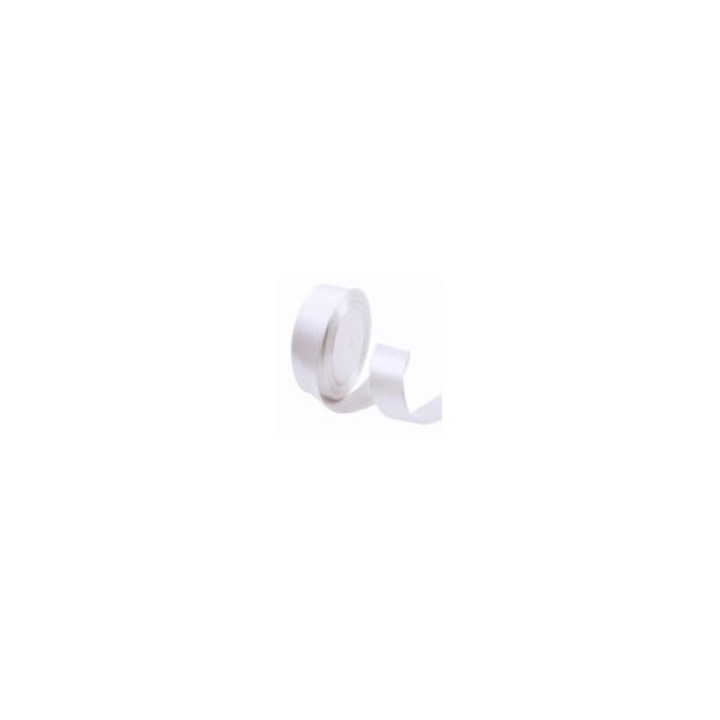 Szatinált szalag ajándékcsomagoláshoz 2,5cm 23m fényes fehér