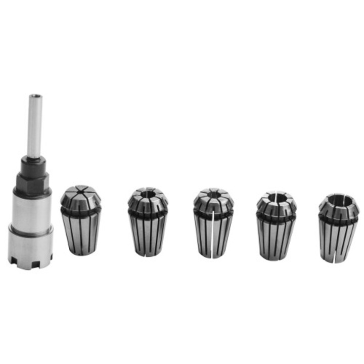 Set extensie collet ER16 pentru frezare, otel carbon, argintiu, 1/4 inch