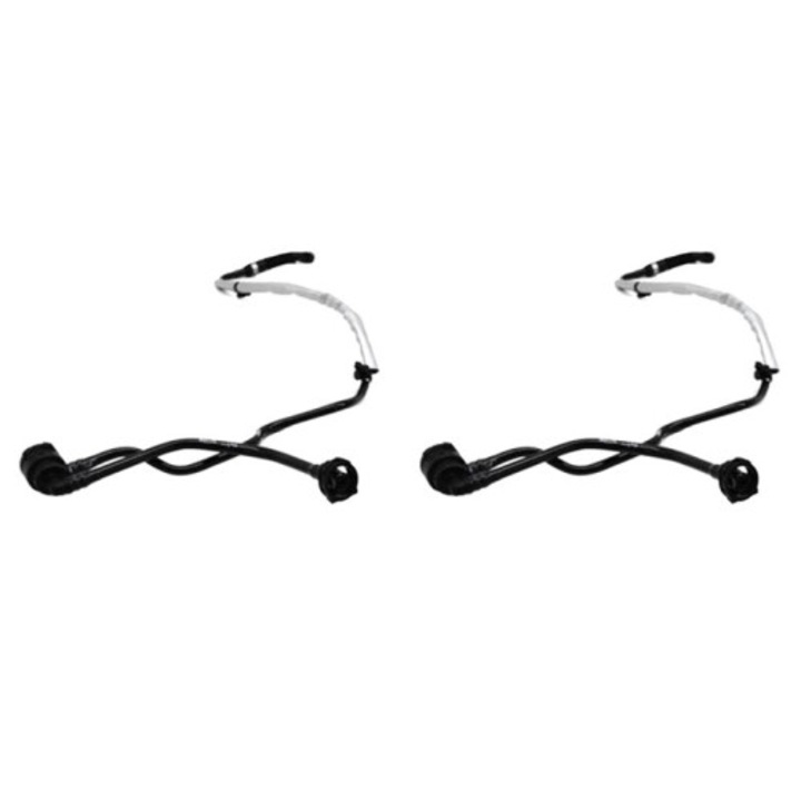 Set 2 tevi evacuare, negru, cauciuc, 2535013700, 300x350E