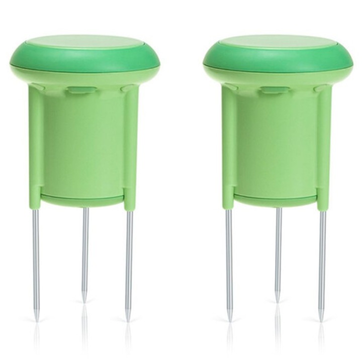 Set 2 senzori sol Tuya Zigbee, umiditate temperatura, verde, 8x75x146mm