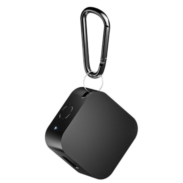 Incarcator wireless portabil, 2.5W, argintiu, aluminiu, compact, breloc