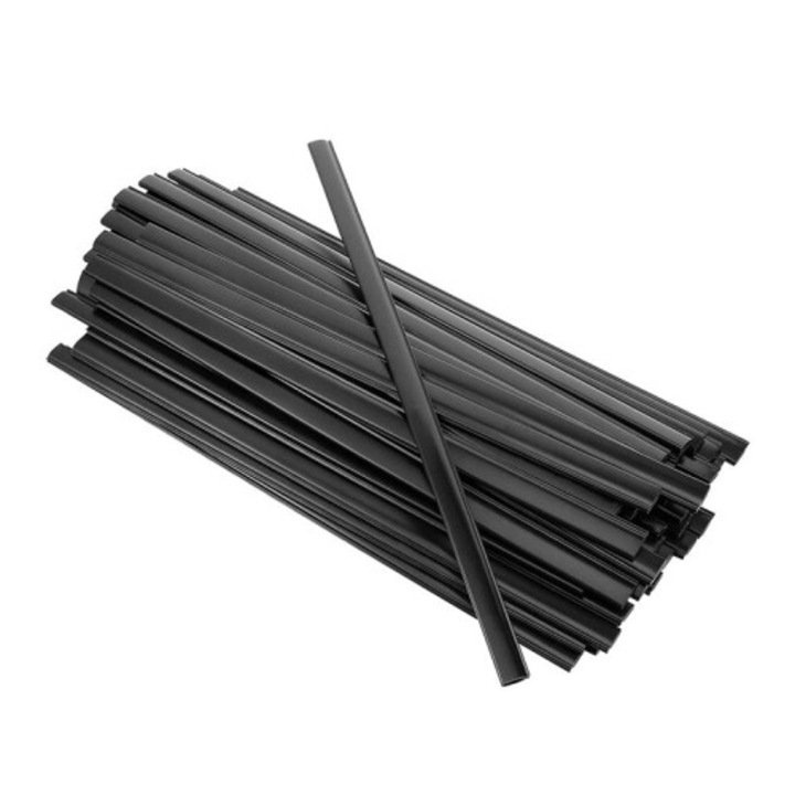 Set 45 benzi prindere liner piscina, negru, 61x2.5cm