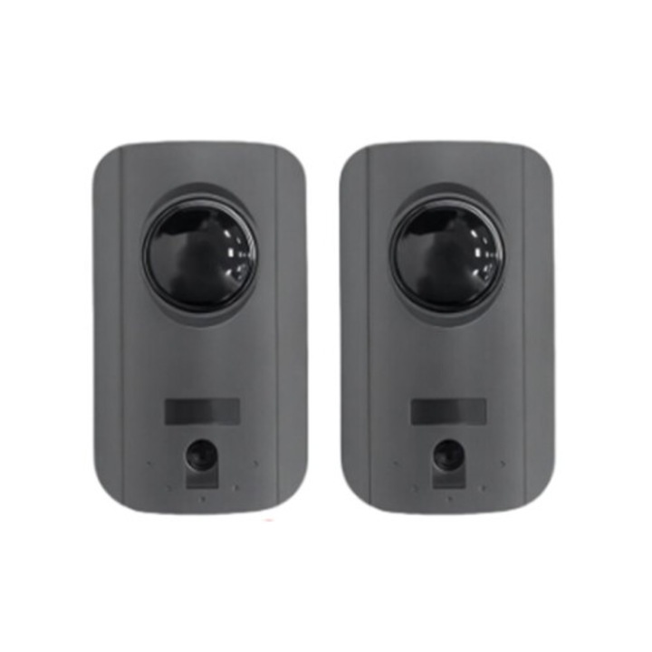 Detector miscare cu senzor infrarosu, 12/24V, set 2 buc, plastic, alb, 30m, 10x5x3cm
