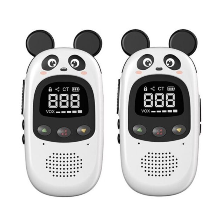 2 db Walkie-Talkie szett gyerekeknek, 3KM, fehér, 10x5x3cm
