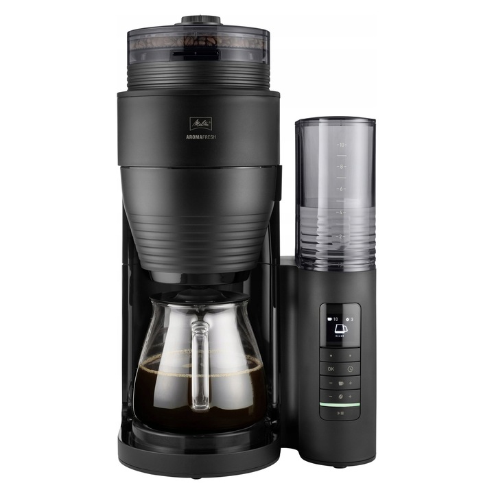 Espressor Melitta AromaFresh Pro II, reglabil, negru, 25.2x26.8x46.3cm, 10 cesti
