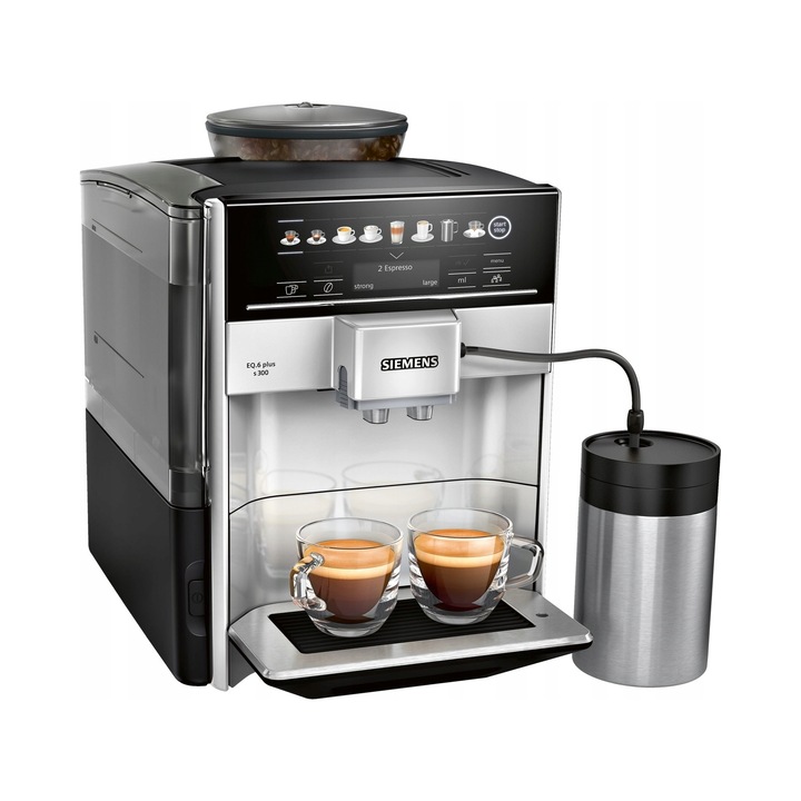Espressor automat Siemens EQ.6 Plus, 1500W, argintiu, 28x46.5x38.5cm