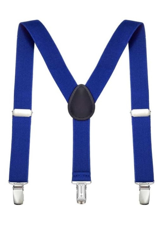 Bretele unisex, 2.5cm, albastre, 78x2.5cm