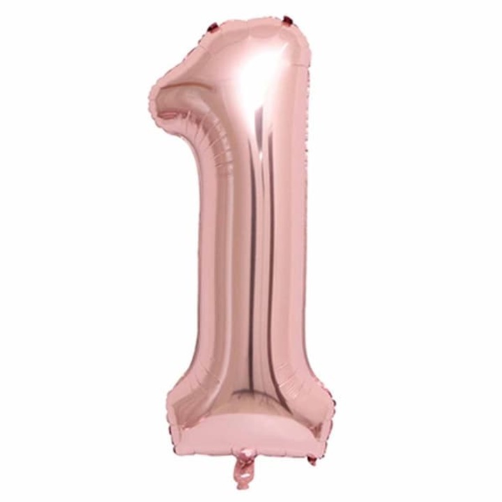 Balon cifra, 102cm, folie, roz auriu