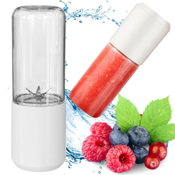 Hordozható mini USB turmixgép 150W, 400ml, fehér kék rózsaszín