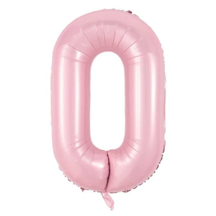 Balon folie numar 0 roz 102cm set