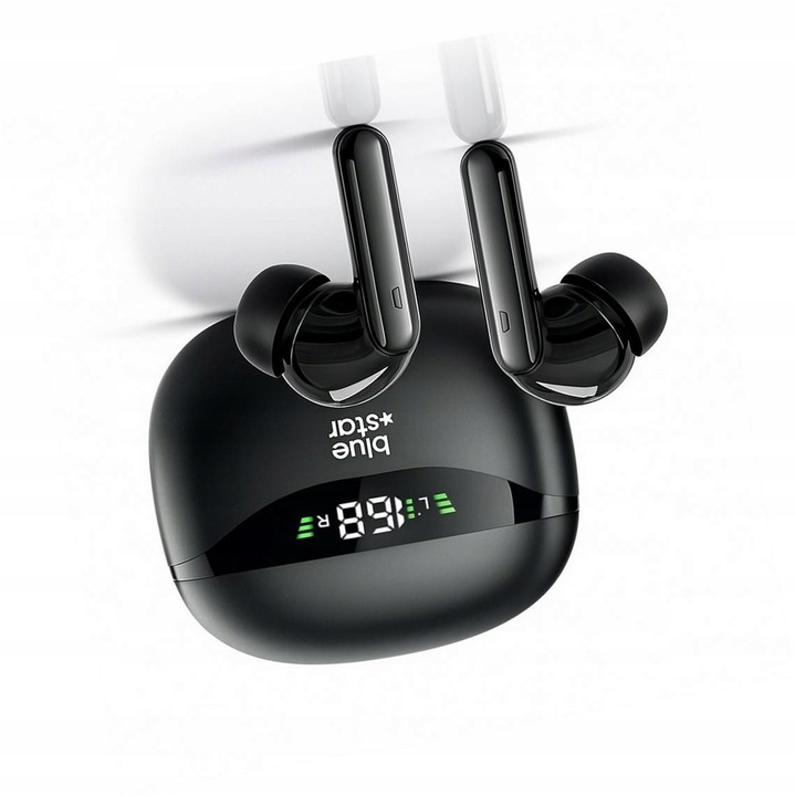 Blue Star TWS Bluetooth vezeték nélküli fülhallgató, fekete