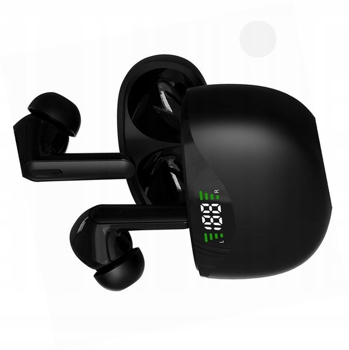 Blue Star T60 vezeték nélküli fülhallgató, Bluetooth 5.4, fekete, IPX4, 4,5 óra, USB-C