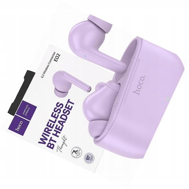 Casti wireless HOCO TWS pentru Samsung Galaxy S23 FE, in-ear, negre