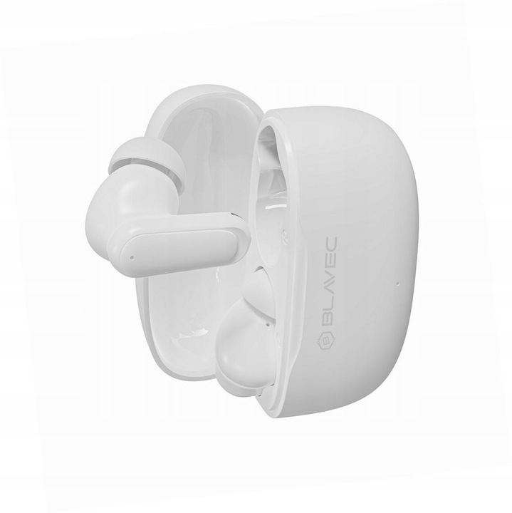 Blavec BW-08 Bluetooth fejhallgató, AI fordítás, fehér, vezeték nélküli, 30 óra üzemidő