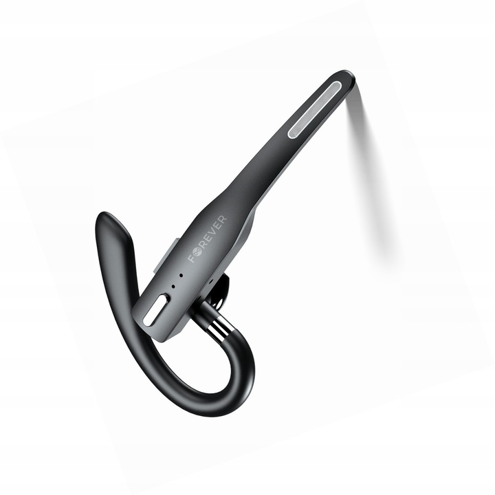 Casti wireless Forever BH-100, Bluetooth 5.4, negru, 12h, cu suport ureche, incarcare rapida