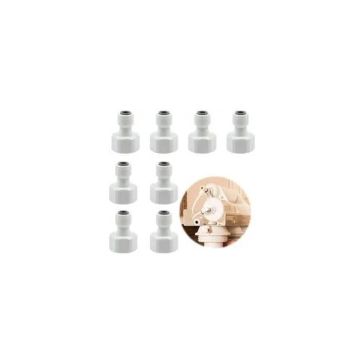 Adapter, víztömlő csatlakozó 1/2" menetes 1/4" gyors POM élelmiszeripari