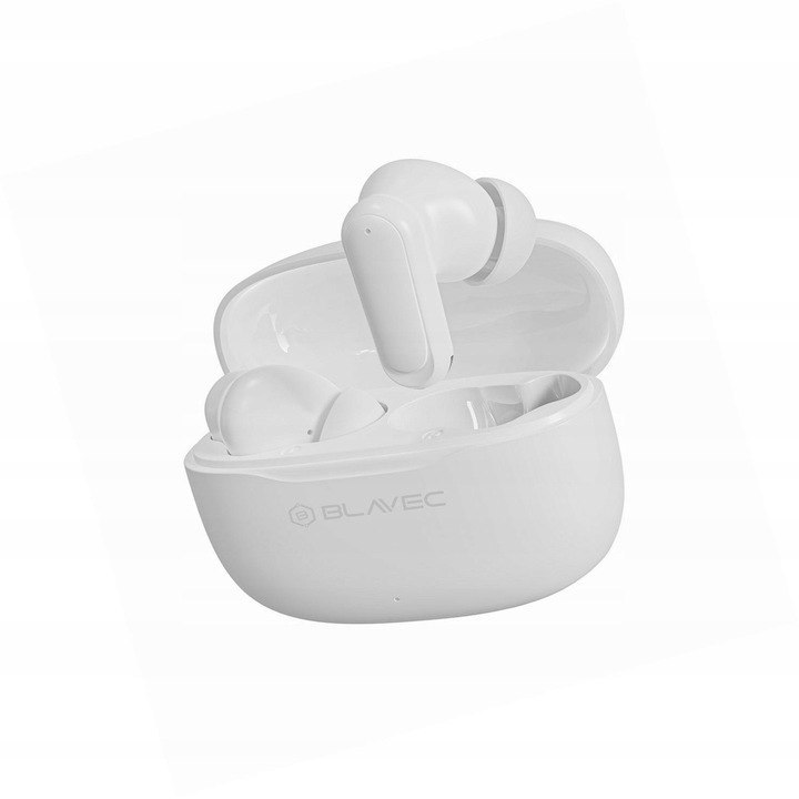 Blavec BW-08 Bluetooth fülhallgató, AI fordítás, fehér, 13mm, vezeték nélküli
