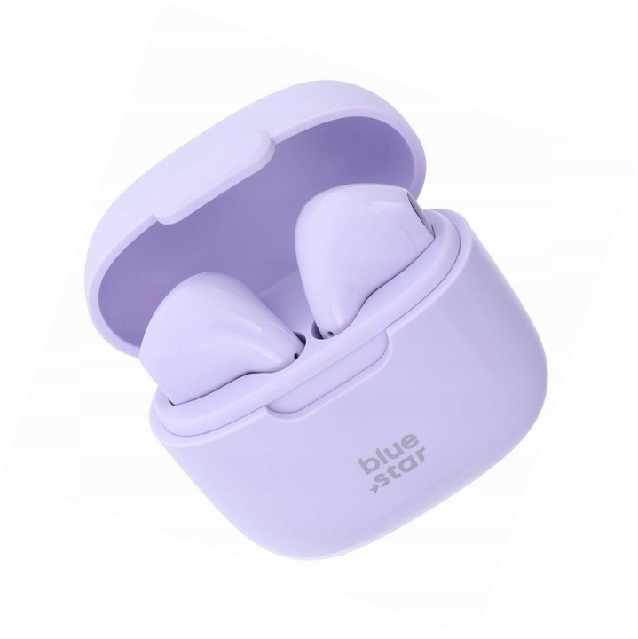 Blue Star TWS vezeték nélküli fülhallgató Bluetooth 5.3 lila 13mm 5 óra üzemidő