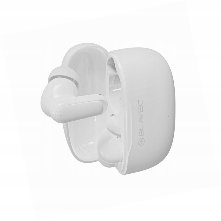 Blavec BW-08 Bluetooth fejhallgató, AI fordítás, fehér, 13mm, vezeték nélküli