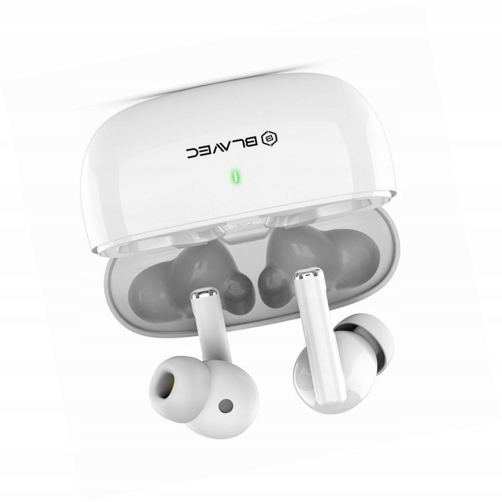 Blavec BW-01 fehér vezeték nélküli fülhallgató Bluetooth 5.3 13mm 3.7V