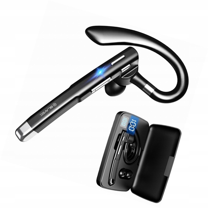 Blavec Discover 55 vezeték nélküli fülhallgató, Bluetooth 5.1, mikrofon, fekete, 10 óra, USB-C