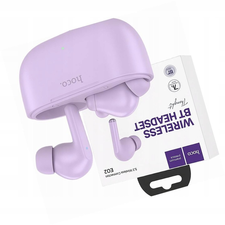 Casti wireless HOCO TWS pentru Oppo Reno 12FS 5G, in-ear, alb