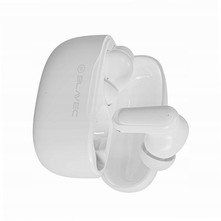Blavec BW-08 Bluetooth fejhallgató, AI fordítás, fehér, vezeték nélküli, 13 mm