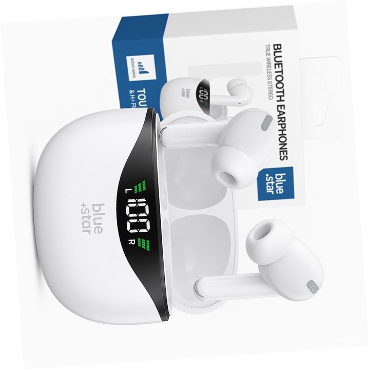 Vezeték nélküli fülhallgató Blue Star Bluetooth TWS fekete