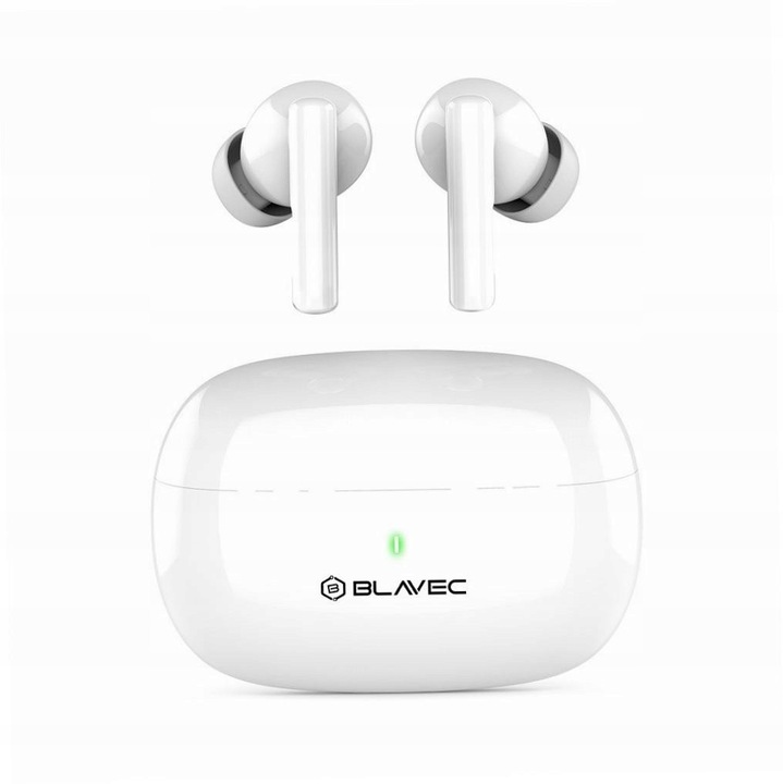 Blavec TWS Bluetooth vezeték nélküli fülhallgató iPhone 11-hez, fehér