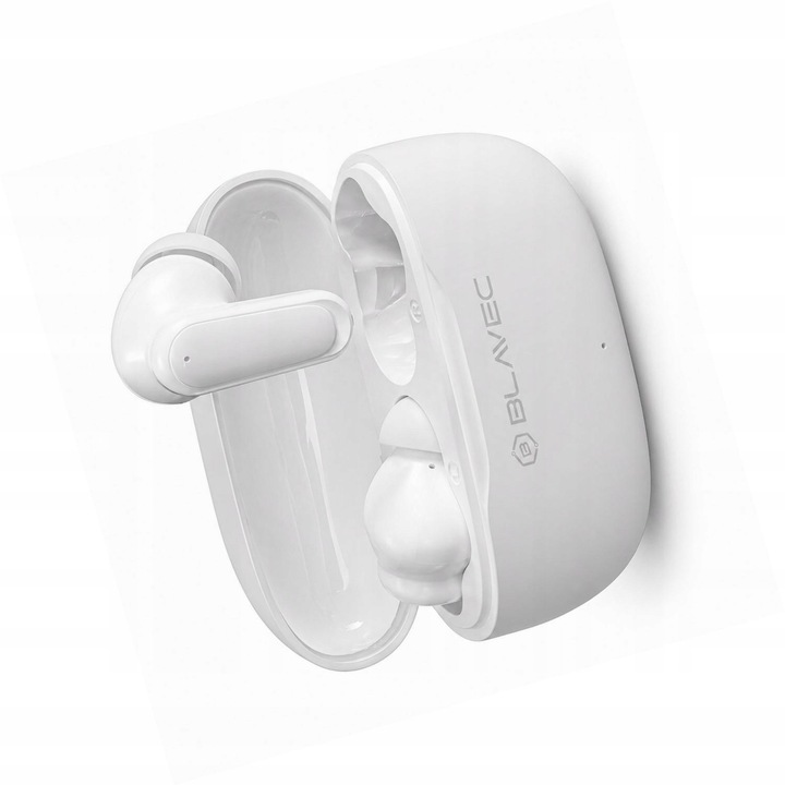 Blavec BW-08 Bluetooth fejhallgató, AI fordítás, fehér, vezeték nélküli