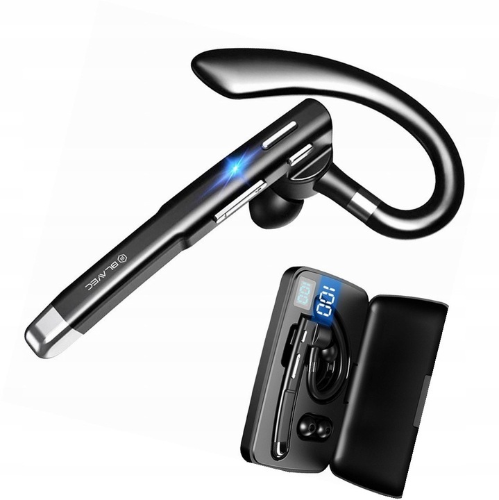 Blavec Discover 55 vezeték nélküli fejhallgató, Bluetooth 5.1, fekete, 10 óra, forgatható, 13g
