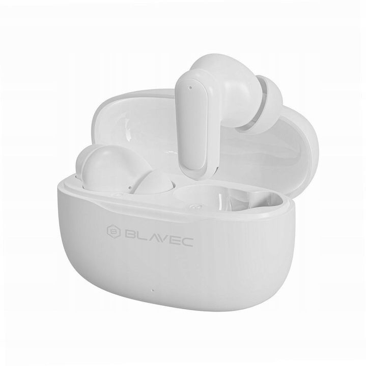 Blavec BW-08 Bluetooth fejhallgató, AI fordítás, fehér, vezeték nélküli, 30 óra üzemidő