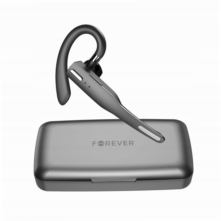 Casti wireless Forever BH-100 Bluetooth 5.4, negru, 12h, cu incarcare, ergonomice