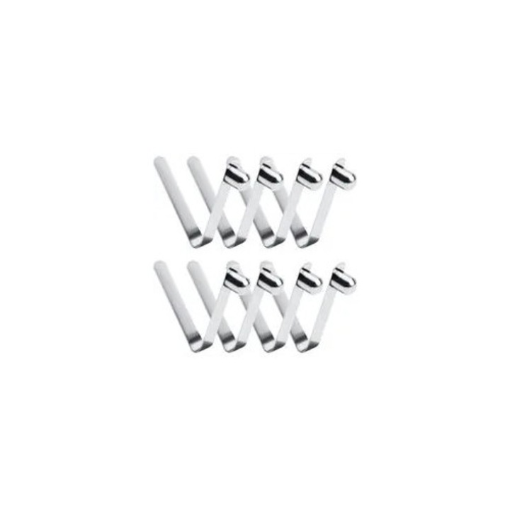 8 db rozsdamentes íves bilincs, 48x10.5mm, sátorrudakhoz és kajaklapátokhoz