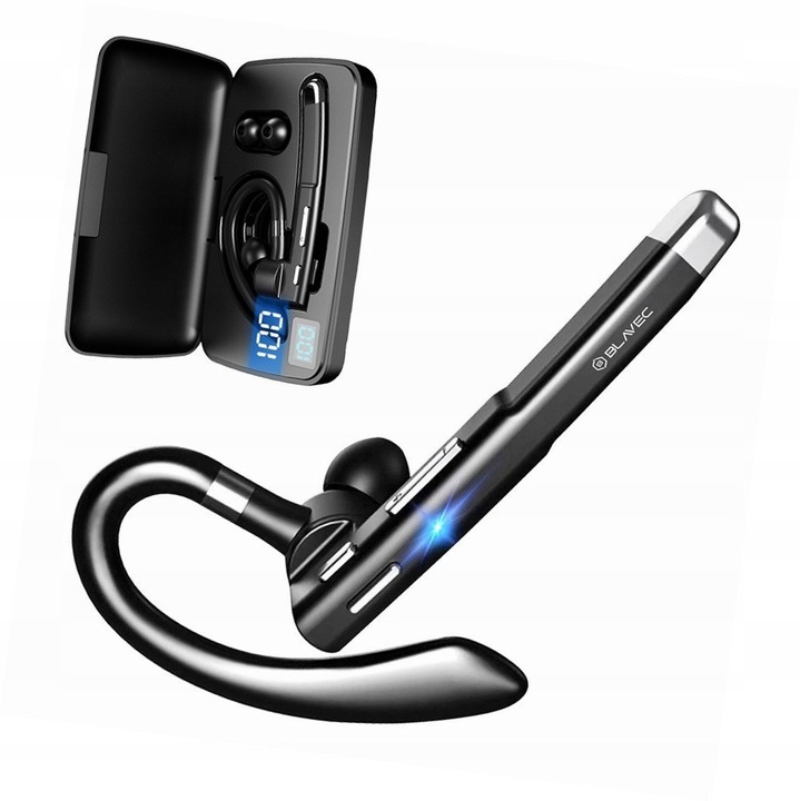 Blavec Discover 55 vezeték nélküli fülhallgató, mikrofon, fekete, 10 óra, USB-C