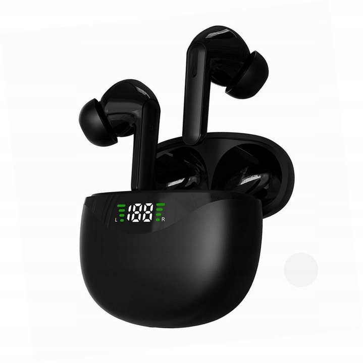 Blue Star T60 vezeték nélküli fülhallgató, Bluetooth 5.4, fekete, IPX4, 4.5 óra, USB-C