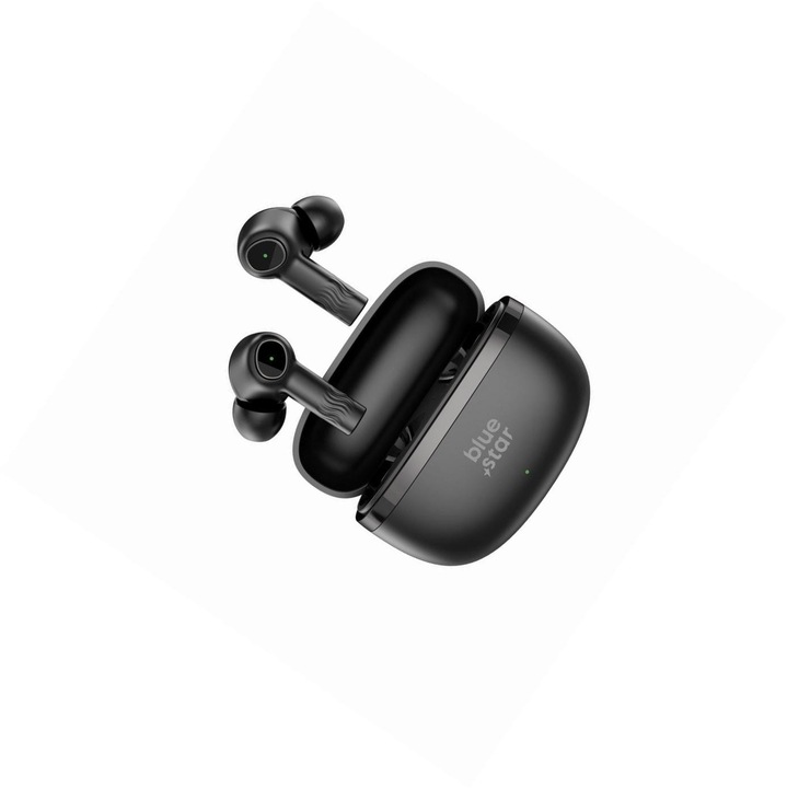 Casti wireless Blue Star TWS ANC ENC, negre, IPX4, cu incarcare, pentru Samsung A52