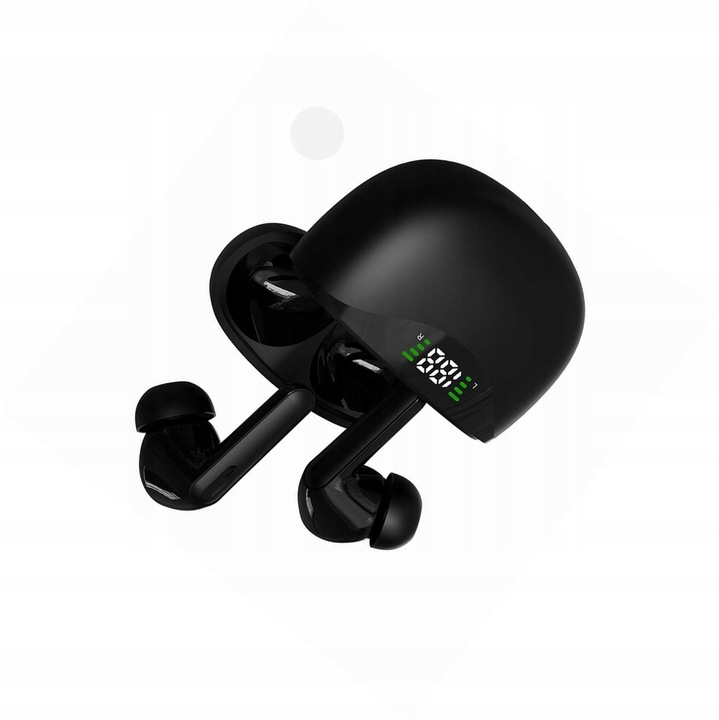 Blue Star T60 vezeték nélküli fülhallgató, Bluetooth 5.4, fekete, IPX4, 4.5 óra, USB-C