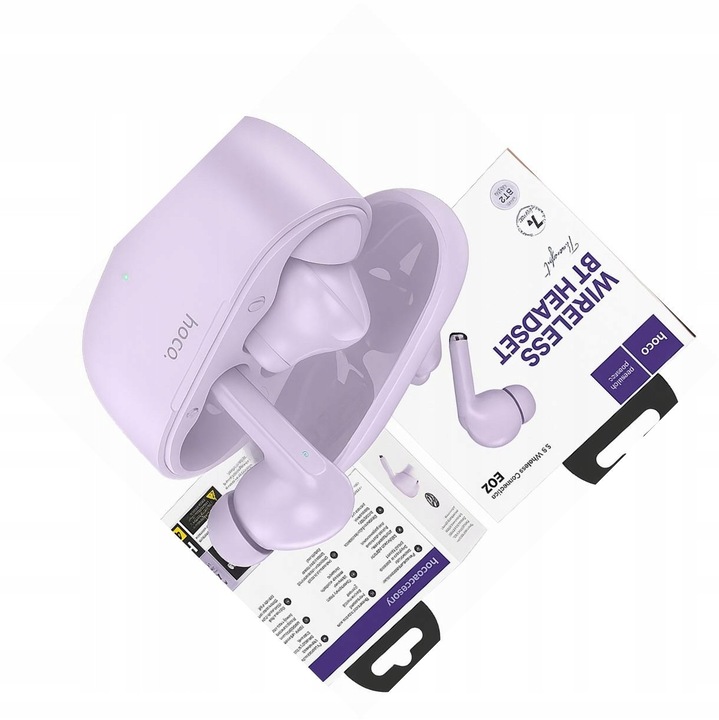 Casti wireless HOCO TWS in-ear pentru iPhone 15 alb