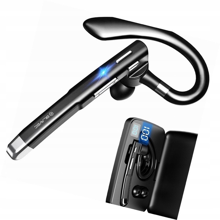 Blavec Discover 55 vezeték nélküli fülhallgató Bluetooth V5.1, mikrofon, fekete, 10 óra, 13g