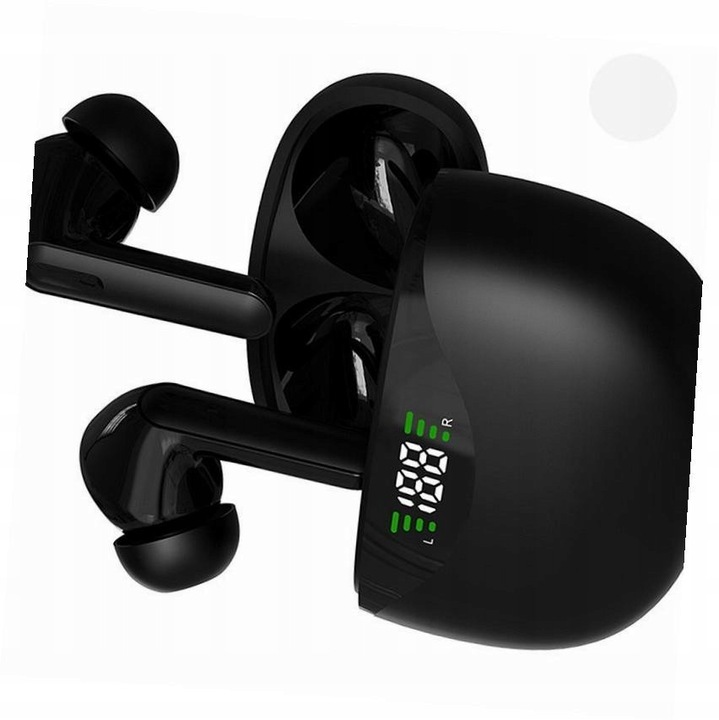 Blue Star T60 vezeték nélküli fülhallgató, Bluetooth 5.4, fekete, IPX4, 4,5 óra, USB-C