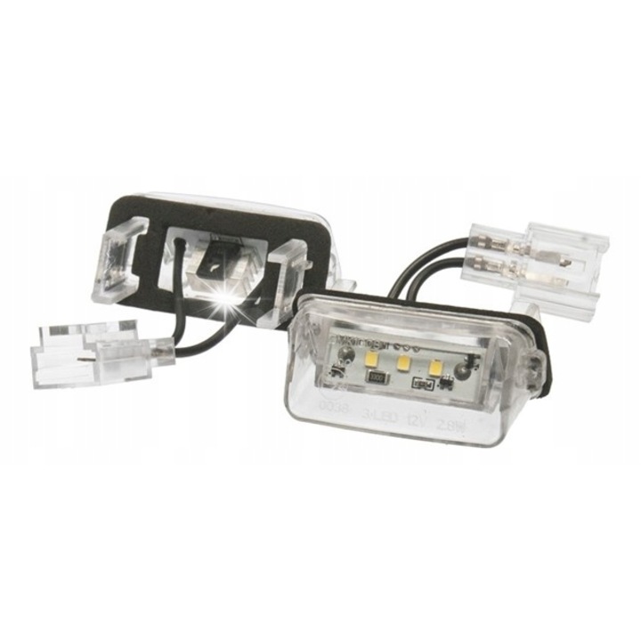 LED rendszámtábla világítás szett EinParts Automotive hideg fehér 56x27x64mm