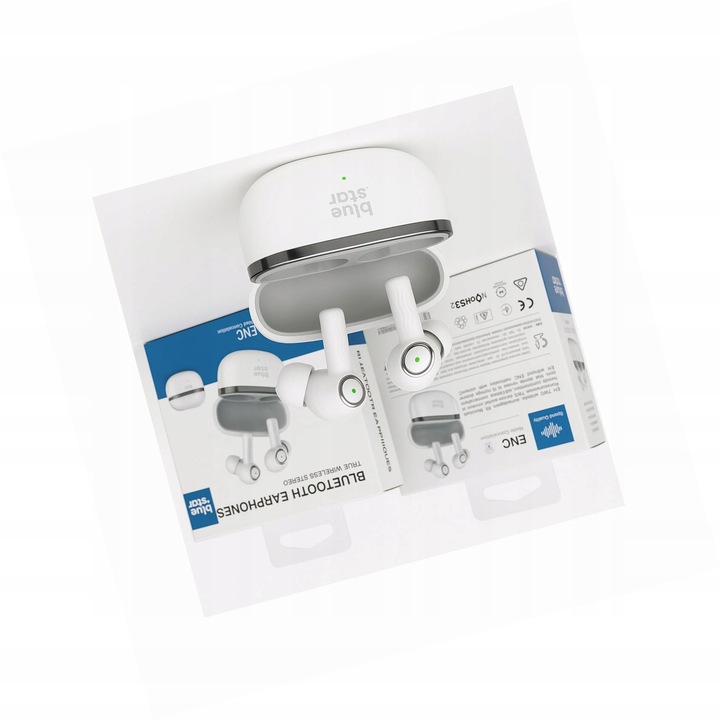Casti Wireless Blue Star TWS ENC, fehér