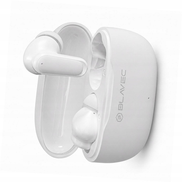 Blavec BW-08 Bluetooth fülhallgató, AI fordítás, fehér, 13mm, TWS