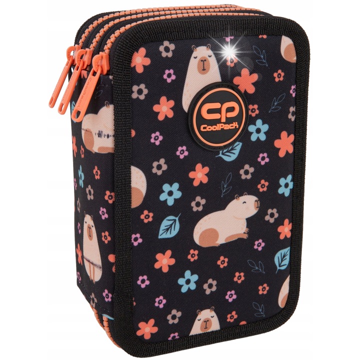 Coolpack Jumper 3 hármas tolltartó kiegészítőkkel, többszínű 19.5x12.5x6.5cm