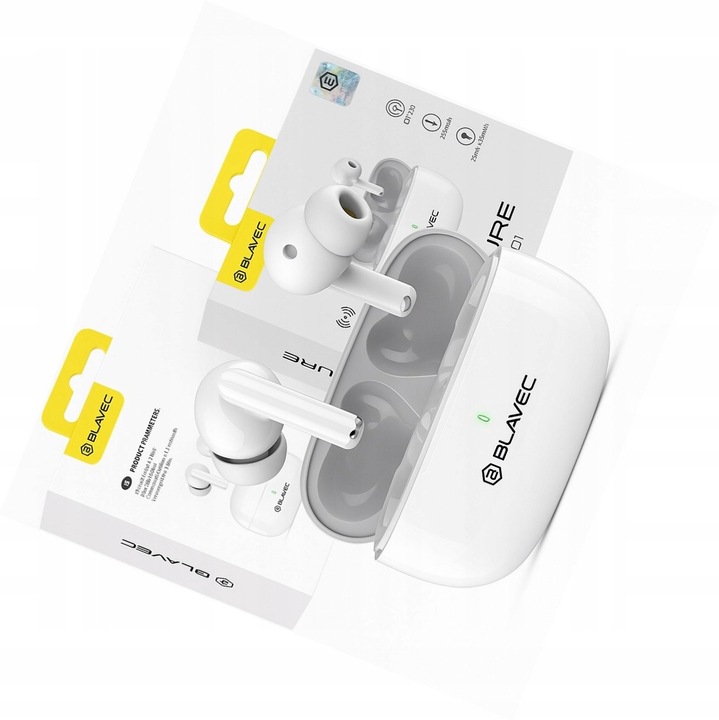 Blavec BW-01 fehér vezeték nélküli fülhallgató Bluetooth 3.7V USB-C