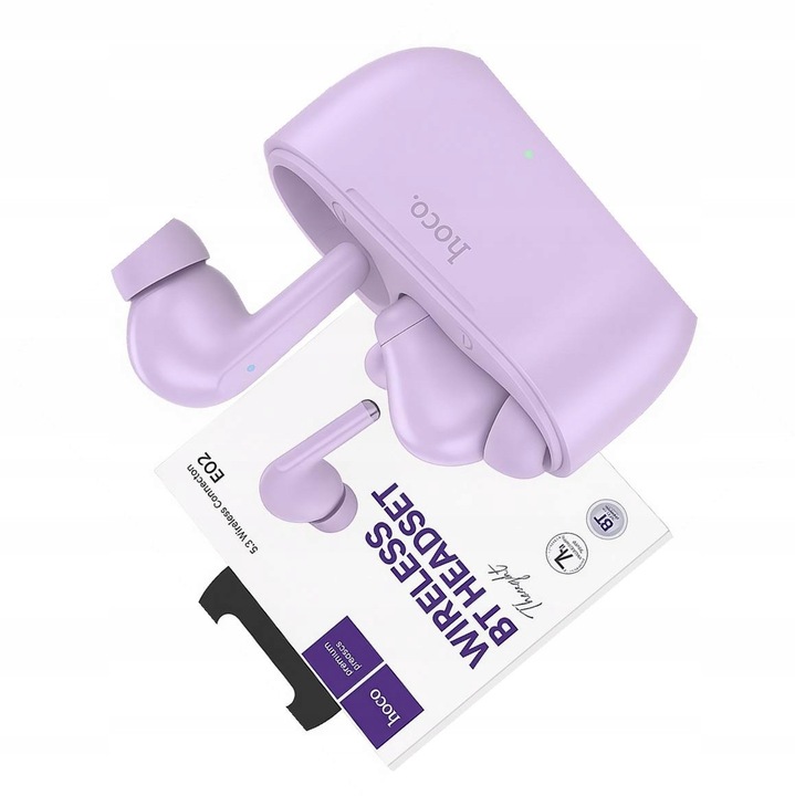 Casti wireless HOCO TWS pentru Realme 12 5G, in-ear, alb