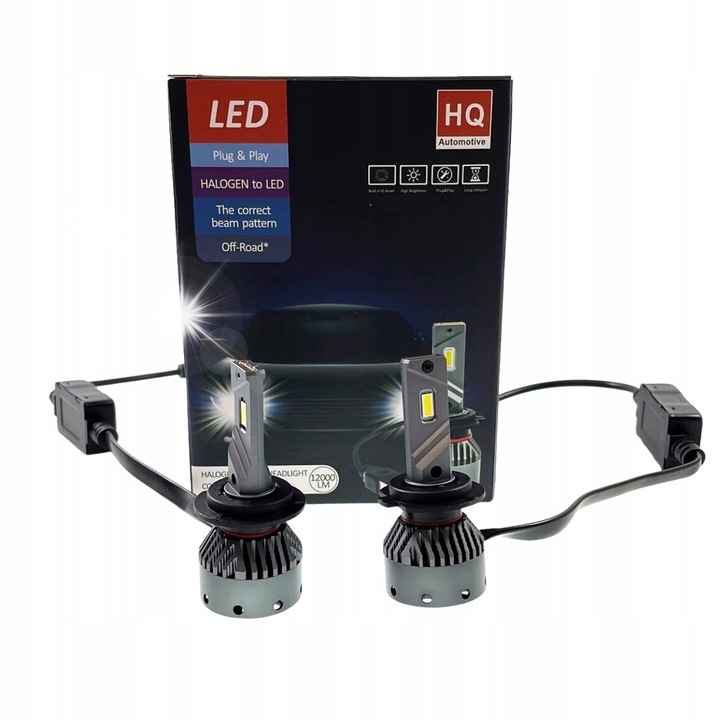 Комплект LED крушки H7 HQ Automotive E-VISION 45W 6000K 12000lm Canbus